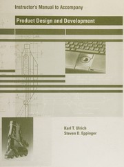 Cover of: Instructor's manual to accompany product design and development