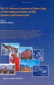 Cover of: The U.N. Framework Convention on Climatic ChangeActivities (INSTITUTE FOR GLOBAL ENVIRONMENTAL STRATEGIES Volume 1)