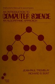 Cover of: An introduction to computer science: an algorithmic approach