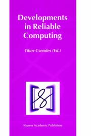 Cover of: Developments in Reliable Computing