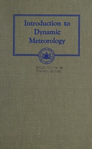 Cover of Introduction to dynamic meteorology by hans a. panofsky