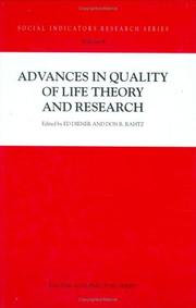 Cover of: Advances in quality of life theory and research