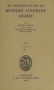 Cover of: An introduction to modern literary Arabic