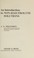 Cover of: Introduction to Non-Electrolyte Solutions
