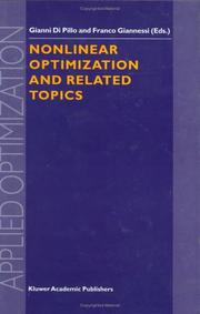 Nonlinear optimization and related topics by F. Giannessi
