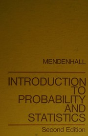 Cover of: Introduction to probability and statistics. by William Mendenhall, William Mendenhall