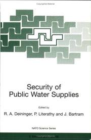 Cover of: Security of Public Water Supplies (NATO Science Partnership Sub-Series: 2:)
