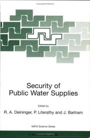 Cover of: Security of Public Water Supplies (NATO Science Partnership Sub-Series: 2:) by 