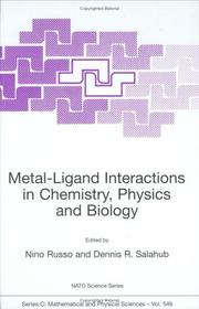 Cover of: Metal-Ligand Interactions in Chemistry, Physics and Biology (NATO Science Series C: (closed))