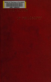 Cover of Introduction to the Study of Philosophy by William Torrey Harris