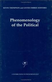 Cover of: Phenomenology of the Political (CONTRIBUTIONS TO PHENOMENOLOGY Volume 38)