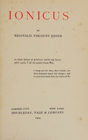 Cover of: Ionicus