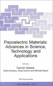 Cover of: Piezoelectric Materials: Advances in Science, Technology and Applications (NATO Science Partnership Sub-Series: 3:)