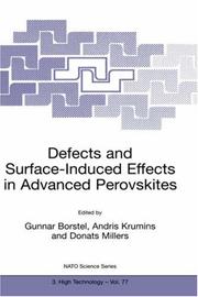 Cover of: Defects and Surface-Induced Effects in Advanced Perovskites (NATO Science Partnership Sub-Series: 3:)