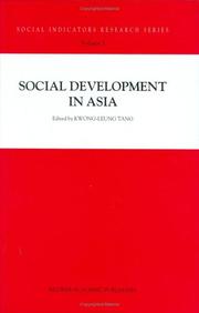 Cover of: Social Development in Asia (Social Indicators Research Series) by Kwong-leung Tang