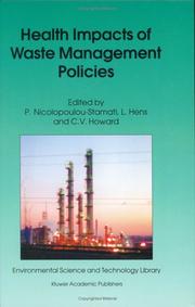 Cover of Health impacts of waste management policies