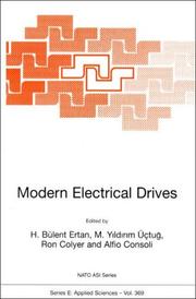 Cover of: Modern Electrical Drives (NATO SCIENCE SERIES: E Applied Sciences Volume 369) | H. Bulent Ertan