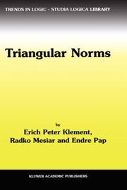 Cover of: Triangular Norms (TRENDS IN LOGIC Volume 8) (Trends in Logic)