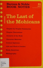 Cover of: James Fenimore Cooper: The last of the Mohicans. by Jack B. Moore, Jack B. Moore