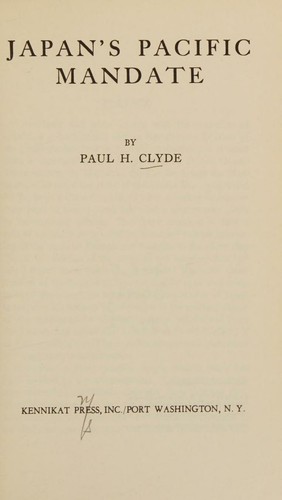 cover of Japan's Pacific Mandate