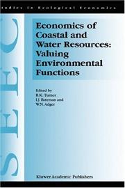 Cover of: Economics of Coastal and Water Resources: Valuing Environmental Functions (Studies in Ecological Economics)