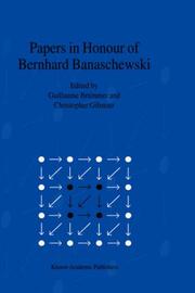 Cover of: Papers in Honour of Bernhard Banaschewski | 