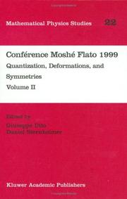 Cover of: Conférence Moshé Flato 1999 | 
