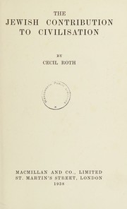 Cover of: The Jewish contribution to civilisation