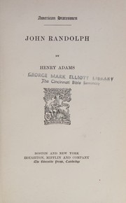 Cover of: John Randolph