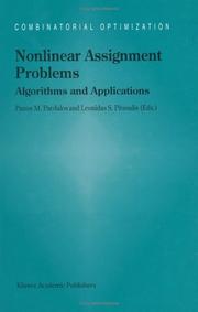 Cover of: Nonlinear Assignment Problems: Algorithms and Applications (Combinatorial Optimization)