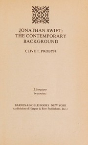 Cover of: Jonathan Swift: The Contemporary Background