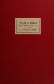 Cover of: Jonathan Fisher -Maine Parson-