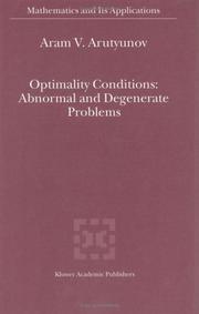 Optimality conditions by Aruti͡unov, A. V.