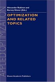 Cover of: Optimization and Related Topics (Applied Optimization, Volume 47)