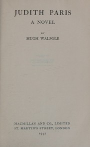 Cover of: Judith Paris by Hugh Walpole (1931-12-05)