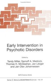 Cover of: Early Intervention in Psychotic Disorders (Nato Science Series: D Behavioural and Social Sciences, Volume 91) (Nato Science Series D:) by 