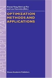 Cover of: Optimization Methods and Applications (Applied Optimization, Volume 52) by 