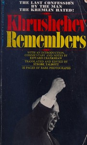 Cover of: Khrushchev Remembers