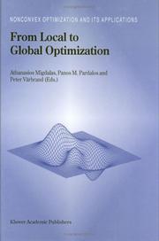Cover of: From Local to Global Optimization (NONCONVEX OPTIMIZATION AND ITS APPLICATIONS Volume 53)