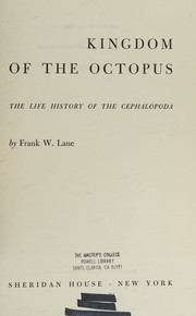 Cover of Kingdom of the octopus by frank w. lane