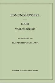 Cover of: Logik by Edmund Husserl