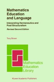 Cover of: Mathematics education and language