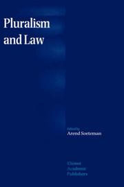 Cover of: Pluralism and Law