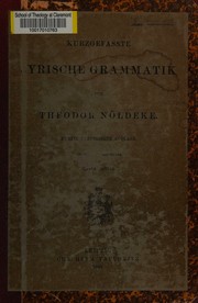 Cover of: Kurzgefasste syrische Grammatik