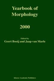 Cover of: Yearbook of Morphology 2000