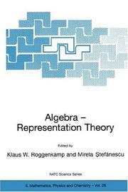 Cover of: Algebra - Representation Theory (NATO Science Series II: Mathematics, Physics and Chemistry)