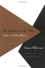 Cover of: The inclusion of the other by Jürgen Habermas