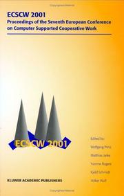 Cover of: Ecscw 2001 by 