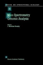 Cover of: Mass Spectrometry and Genomic Analysis by J.N. Housby