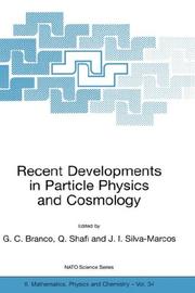Cover of: Recent Developments in Particle Physics and Cosmology (NATO Science Series II: Mathematics, Physics and Chemistry) by 